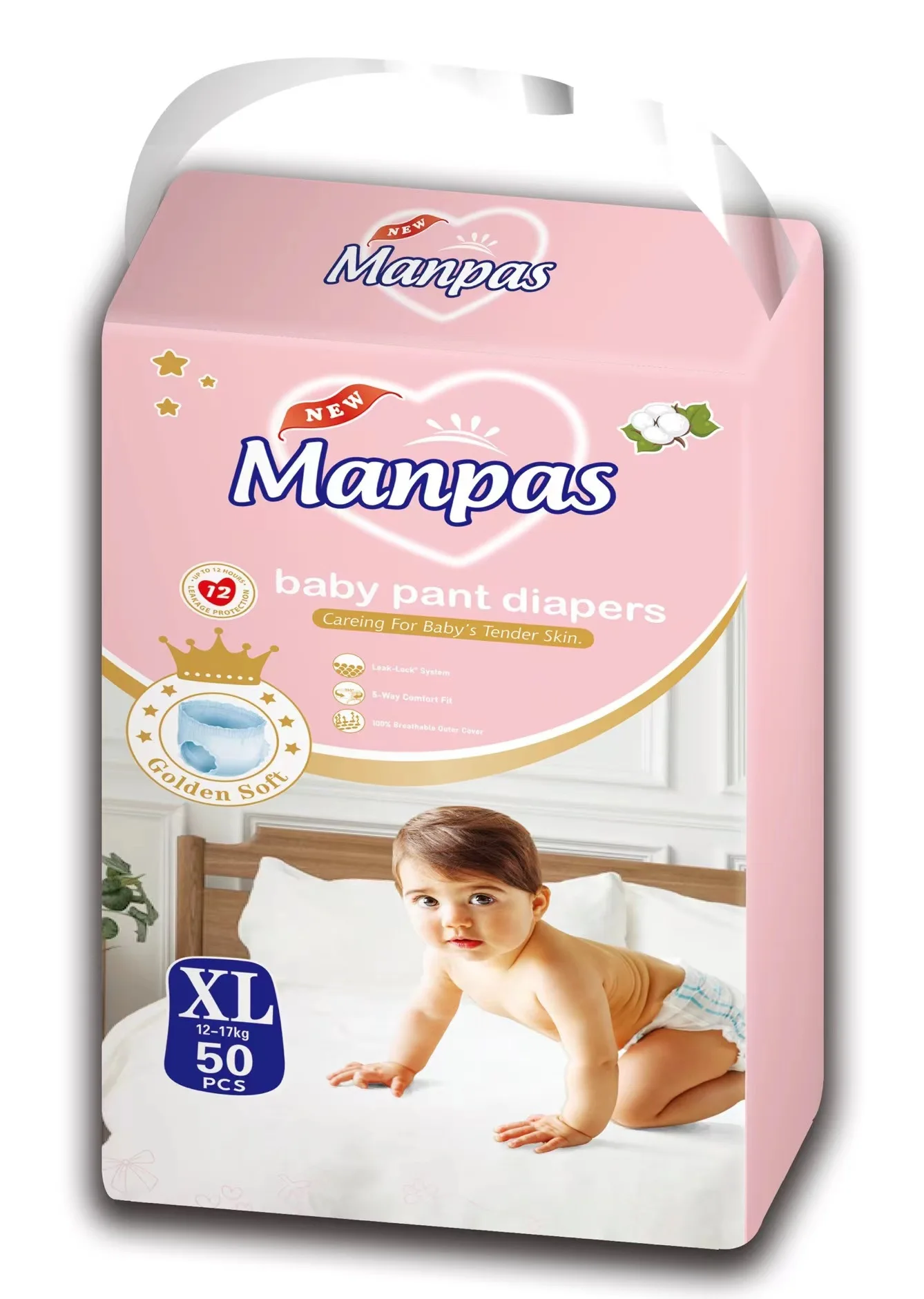 Fujian Factory Suppliers Private Label Turkey Bulk Baby Training Pants Diapers  XXL Hydrophilic Baby Pants Diaper  for Sale