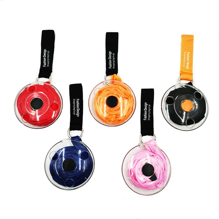 Roll Up In Small Case Portable Eco Friendly Folding Shopping Bag