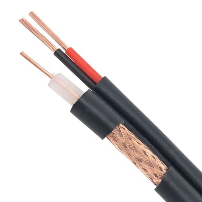  RG6 сиамские кабели CCS/BC ПВХ/PE оболочка для кабеля камеры