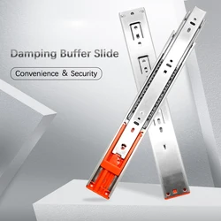 Customizable Factory Direct Telescopic Drawer Channel Slide Full Pull Type Soft Closing Cabinet undermount drawer slide