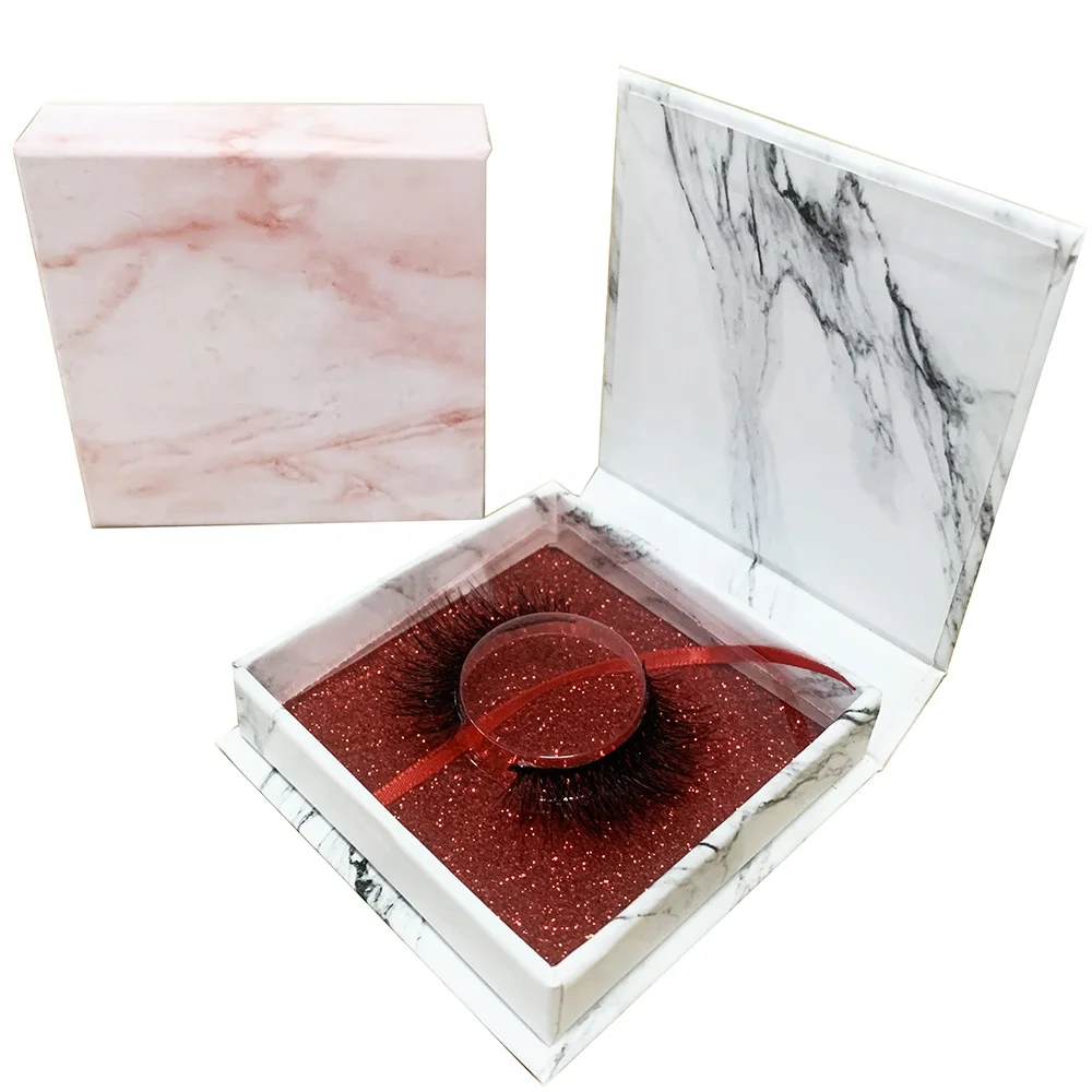 
custom logo eyelash case 3 pairs eyelash packaging with glue and applicator lash box with mirror eyelash vendor 