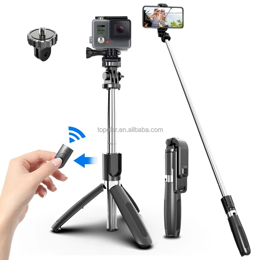 2021 Tourist L02 360 Wireless Selfie Stick for mobile phone selfie stick flexible