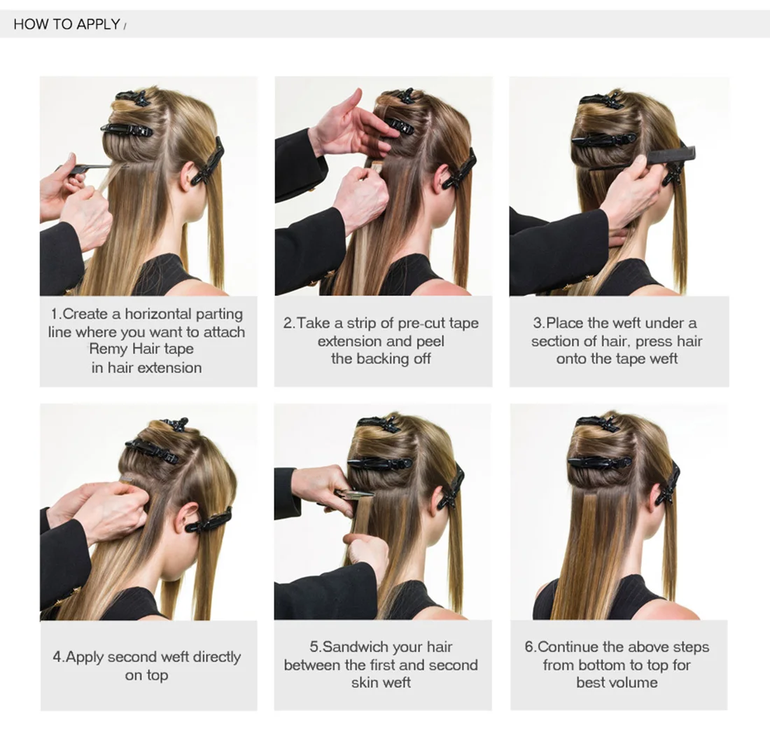 Tape in Hair Extensions Human Hair, Dark Brown Highlighted Chestnut Brown, 22inch 50g