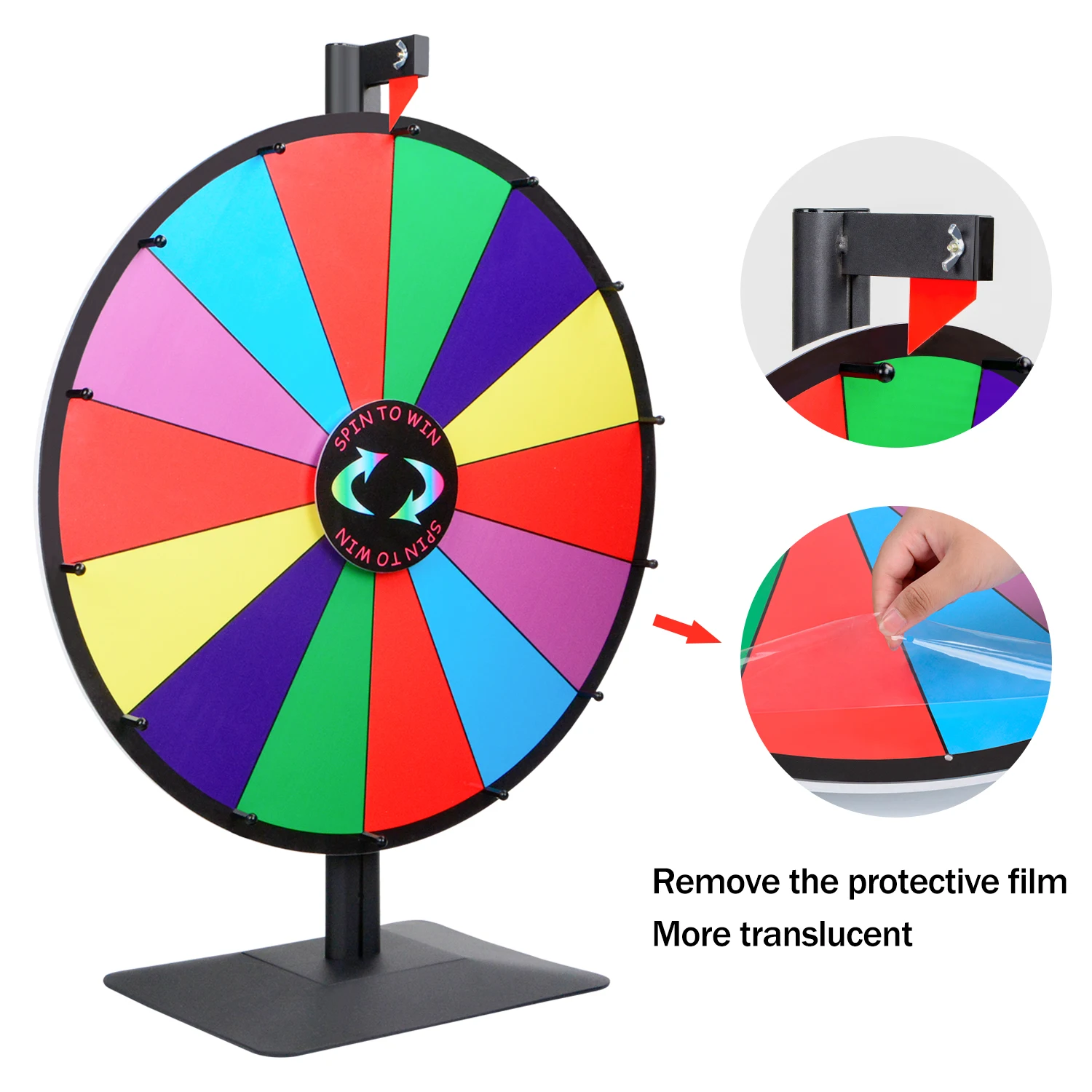 Высококачественное настольное вращающееся призовое колесо, напольная стойка для удачи