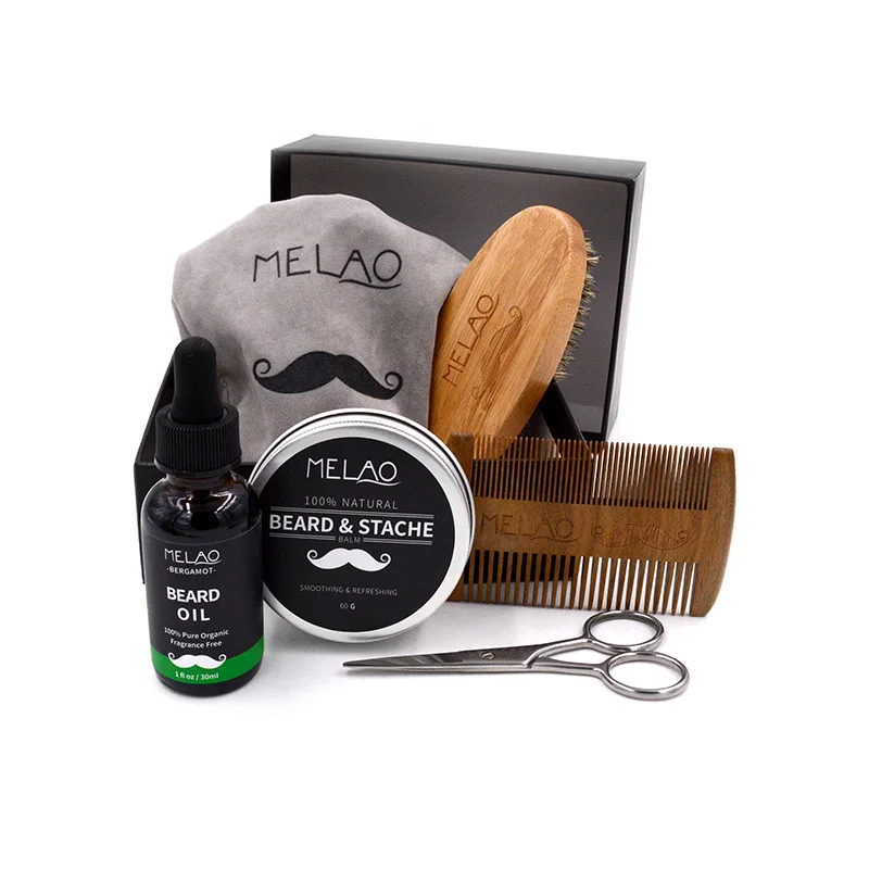 Hot Sale Private Label Professional Men Care Organic All In One Beard Grooming Kits
