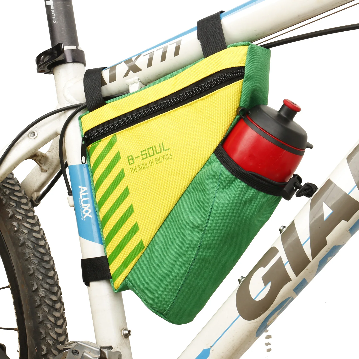 Factory wholesale customized Triangle Frame bicycle Bag unisex bike riding equipment storage bags with water bottle pocket