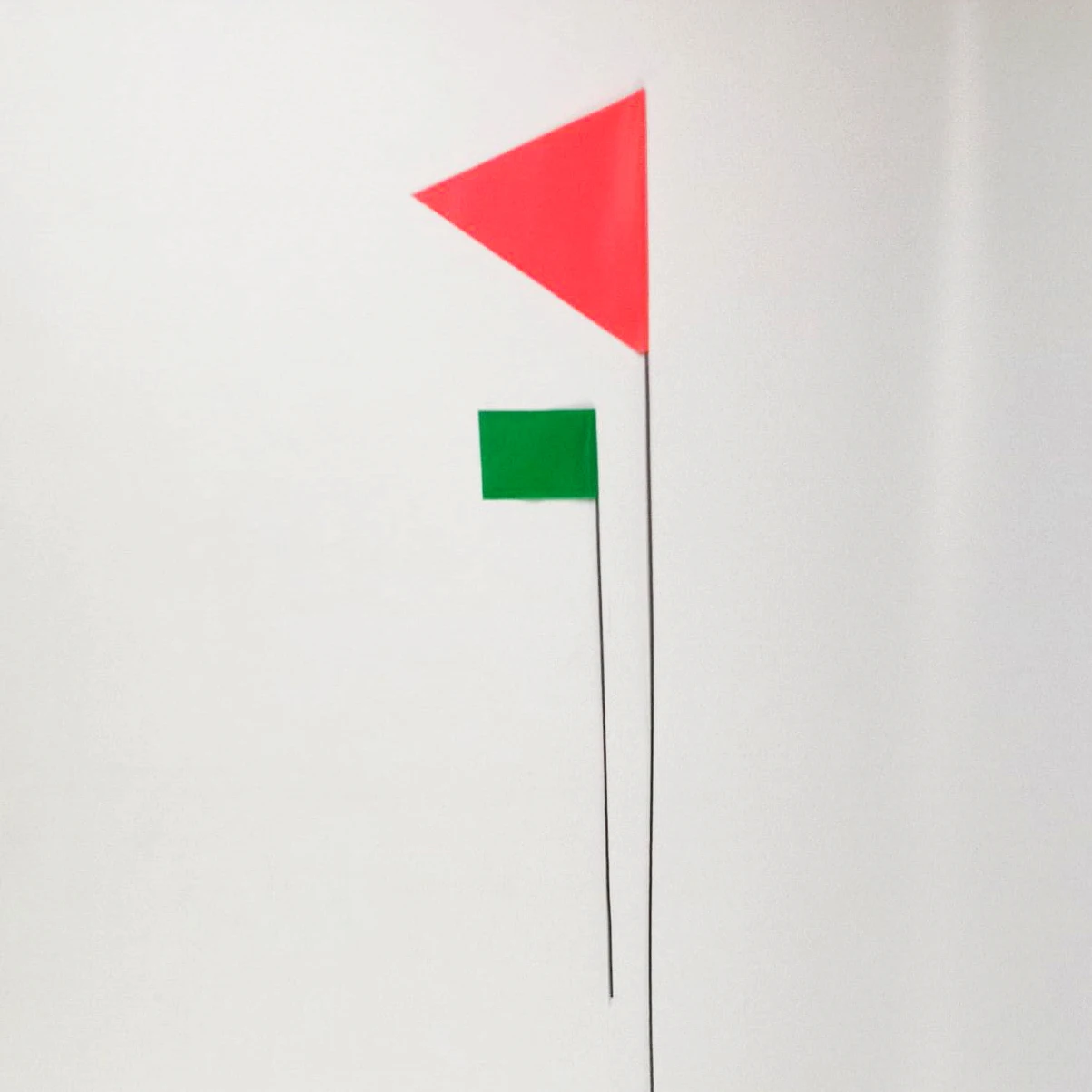multi-functional wire sign warning flags with stainless steel metal flagpole PVC material flag with custom logo and size