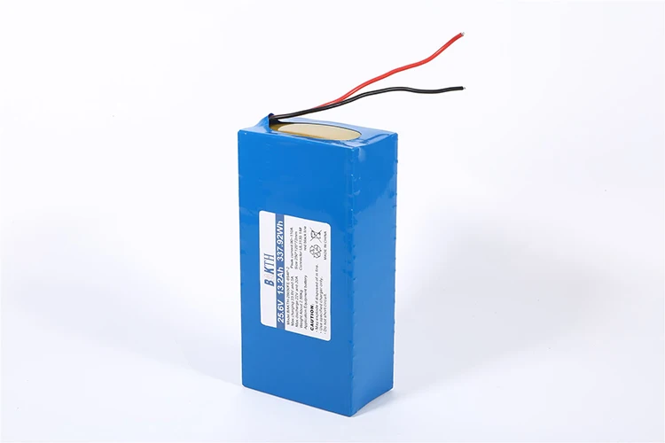 China supplier rechargeable lithium ion battery pack 25.6v 13.2ah for solar power system/LED panel light/stage audio