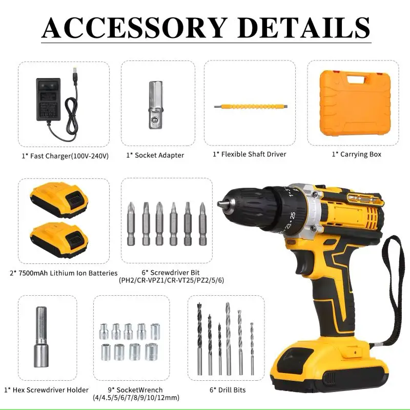 Small mini rechargeable battery power electric screwdriver cordless drill