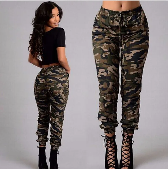 
Women Plus size pencil fashion pants 3XL 4XL 5XL sexy slim printed full length womens camouflaged pants A210 