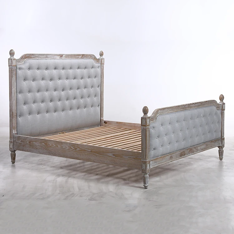 Anji Kasei Design KSF25039 Grey Fabric Cheap Modern Solid Modern Designs Wooden Bed Frame