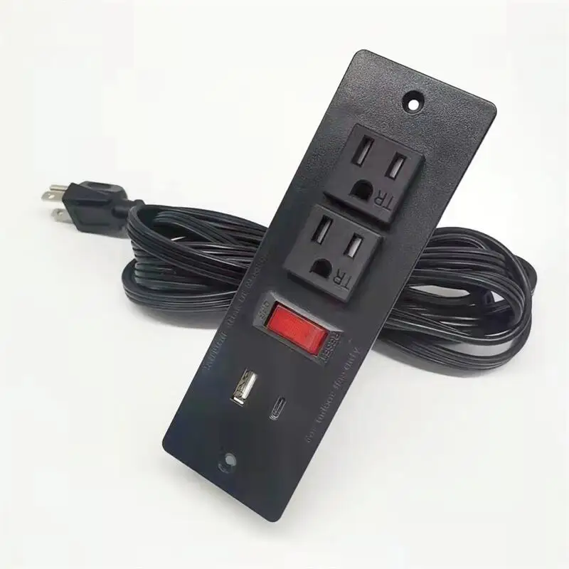 ETL/UL embedded socket, USB intelligent high-speed charging socket, and thin power socket with light switch
