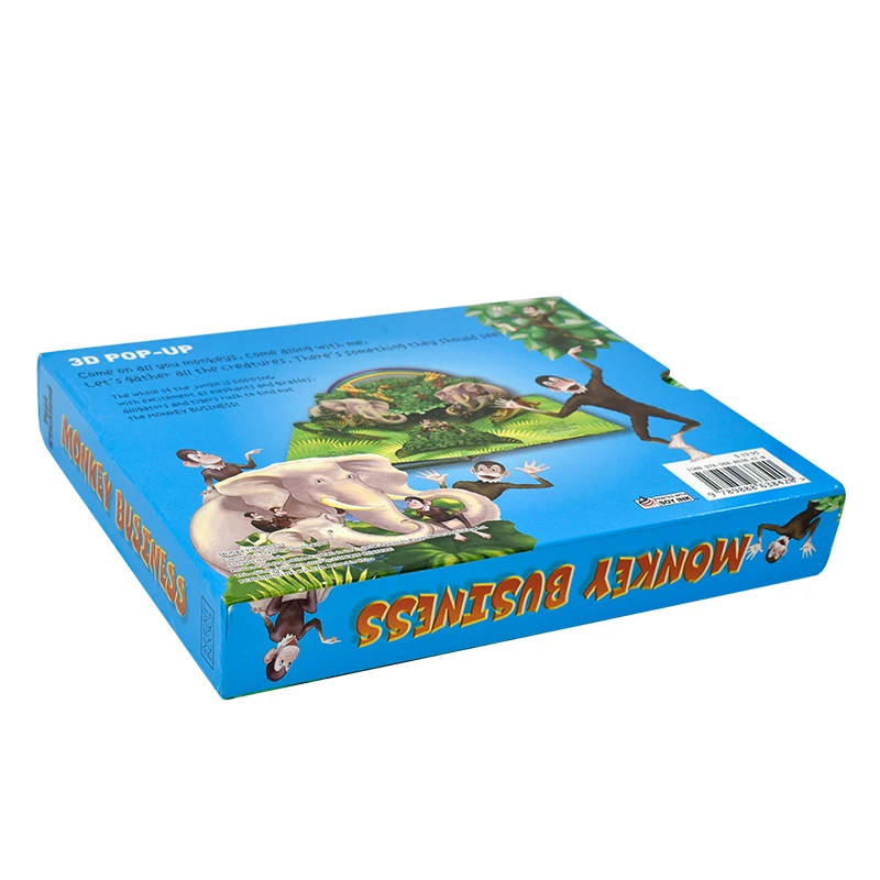 board book printer, hard cover die-cut play pop-up sensory children board book customized
