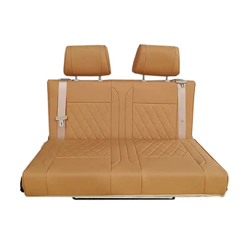 Leather Multi-function Car Seat Folding Convertible Comfortable Backrest Flat Forward Leaning Bed Seat Camper Motorhome Seats
