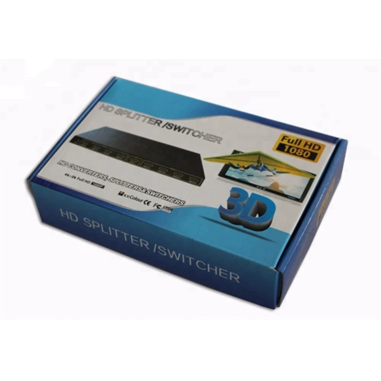 HDMI Splitter 1 in 2 out Adapter 4K HDMI Switch 3D Splitter Power Signal Amplifier HDMI Switcher for PS3 HDTV DVD