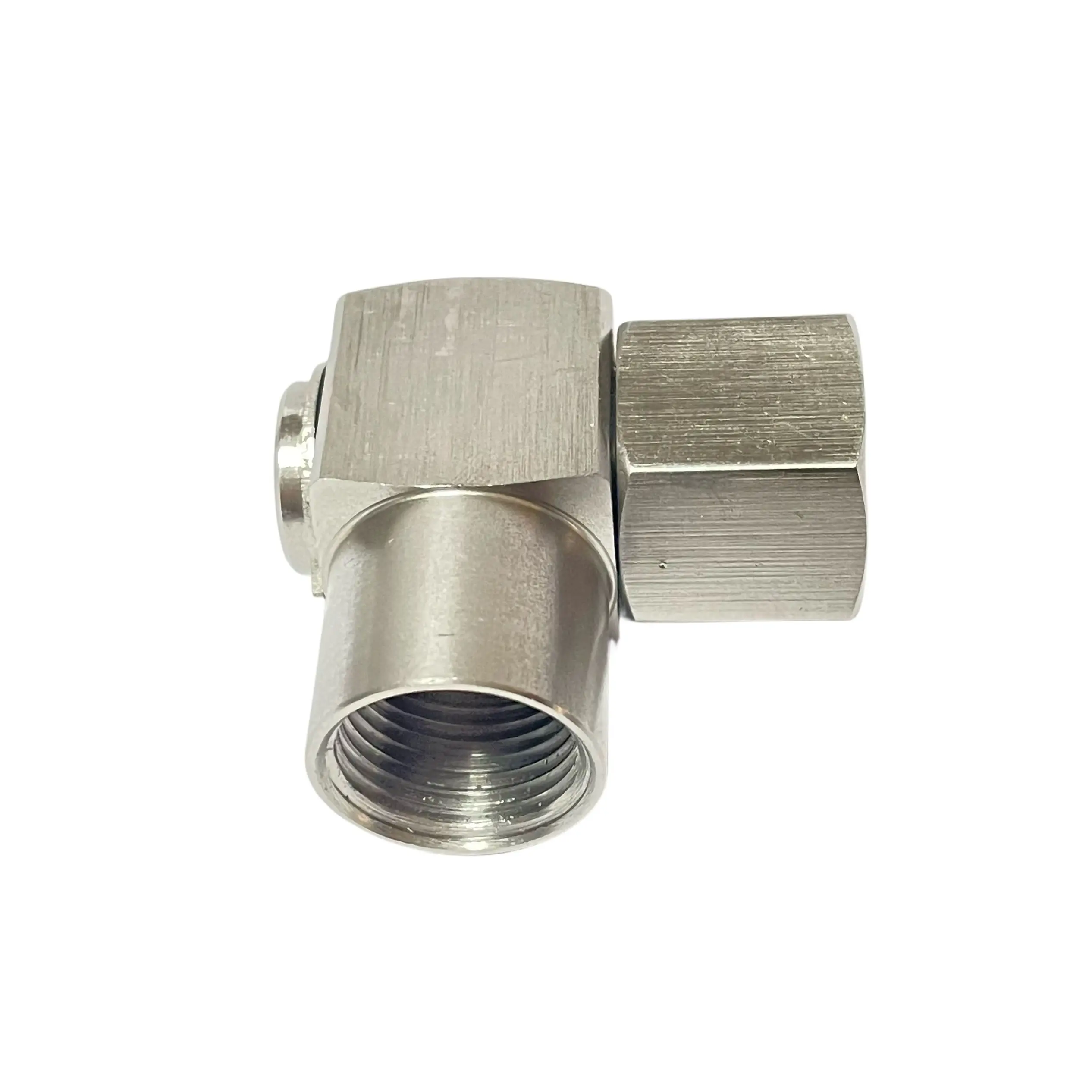 High pressure SUS304 90 degree stainless steel rotary elbow female to female thread swivel pipe fitting connector adapter