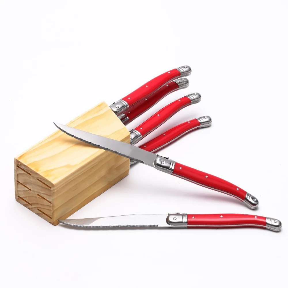 Low Price 6pcs Steak Knives Kitchen Knives Laguioles Cutlery Set For France Market 6Pcs Steak knife set