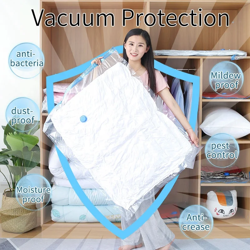 Factory wholesale transparent plastic vacuum compressed bag