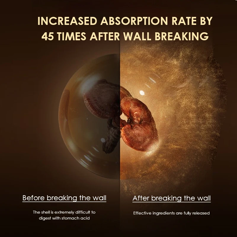 YILING Organic Ganoderma Lucidum Spore Oil Soft Capsule Boost Immunity  Triterpenes Supporting Ingredients