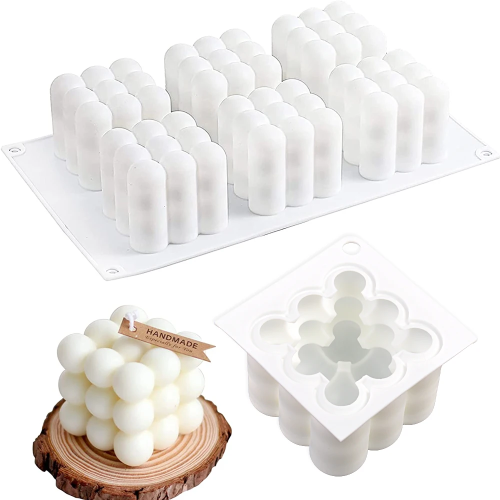 3D Bubble Candle Making molds Silicone Unique DIY Candle Molds for Candle Making