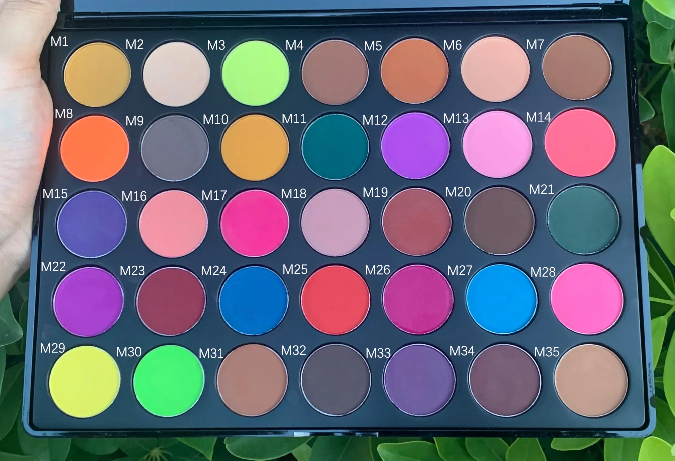 Custom Holographic Vegan High Pigment Makeup Private Label 35 Color Eyeshadow Palette