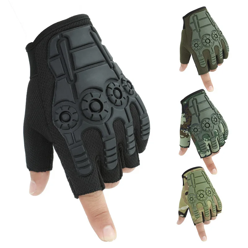 Breathable Anti Impact Gloves Half Finger Training Motorcycle Tactical Gloves