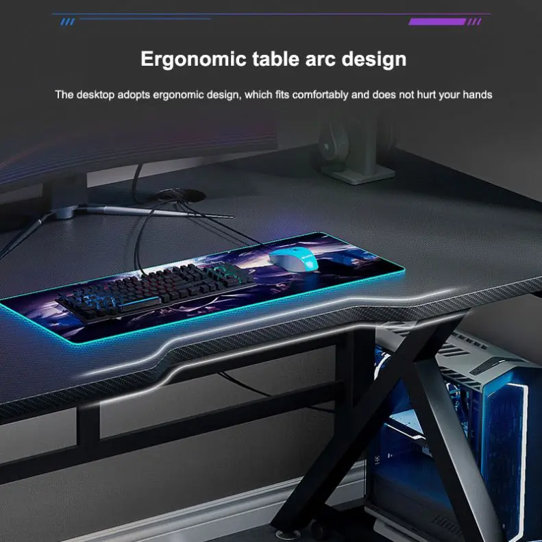 Игровой стол компьютерный офисный K-образный ПК черный красный OEM стальной аксессуар стиль школьная мебель размеры доска