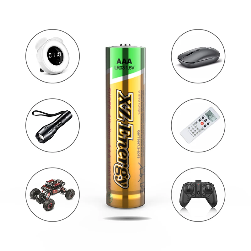 Long Shelf Life Primary Dry Cell AAA 1.5VLR03 AM4 Alkaline Battery LR03 AAA Pile Alcaline