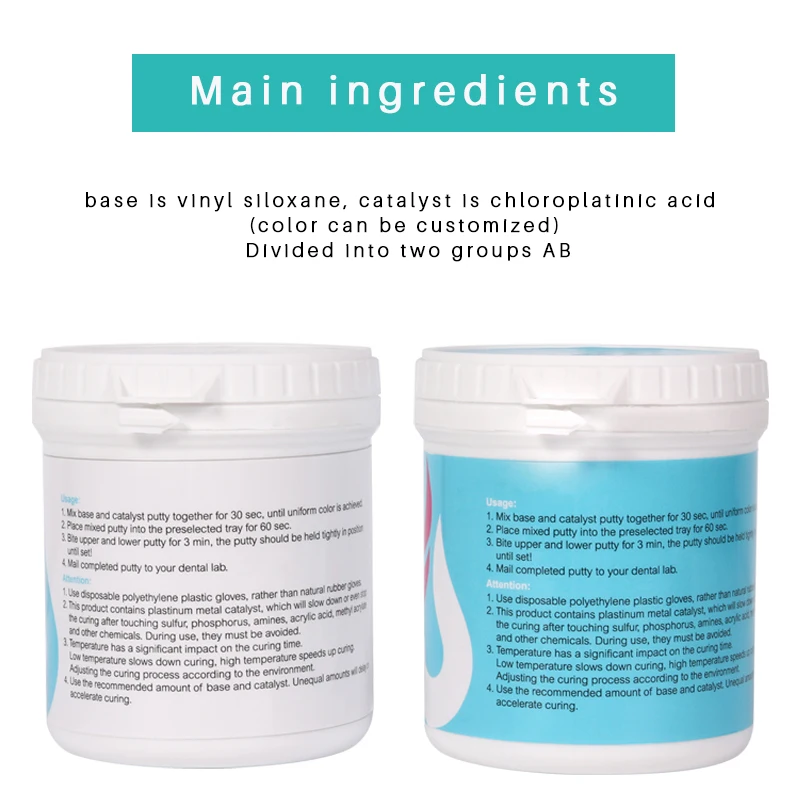 IVISMILE 500g Dental Alginate Teeth Impression Kit for Dentist Clinic Use