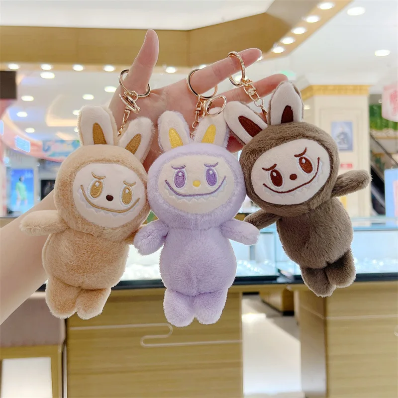 Labubu Doll Keychain The Monsters Foreveraniem Action Movable First Third Generation Joint Kawaii Labubu Stuffed Toys Gifts