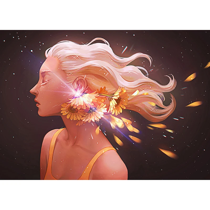 На заказ холст красивый портрет цветок пейзажная живопись по номеру подарки для детей украшения дома