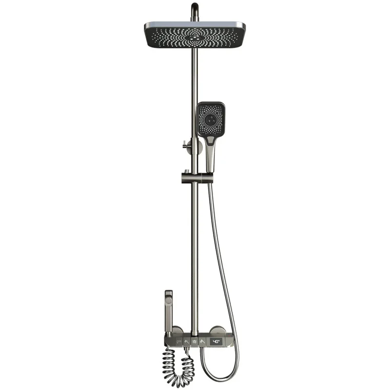 Competitive Price Household Shower All Copper Shower Setpressurized Constant Temperature Led Digital Display Shower Head
