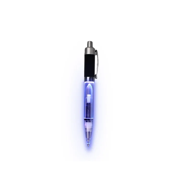 LED light up pen plastic lighting ballpoint pen for writing and read in darkness night