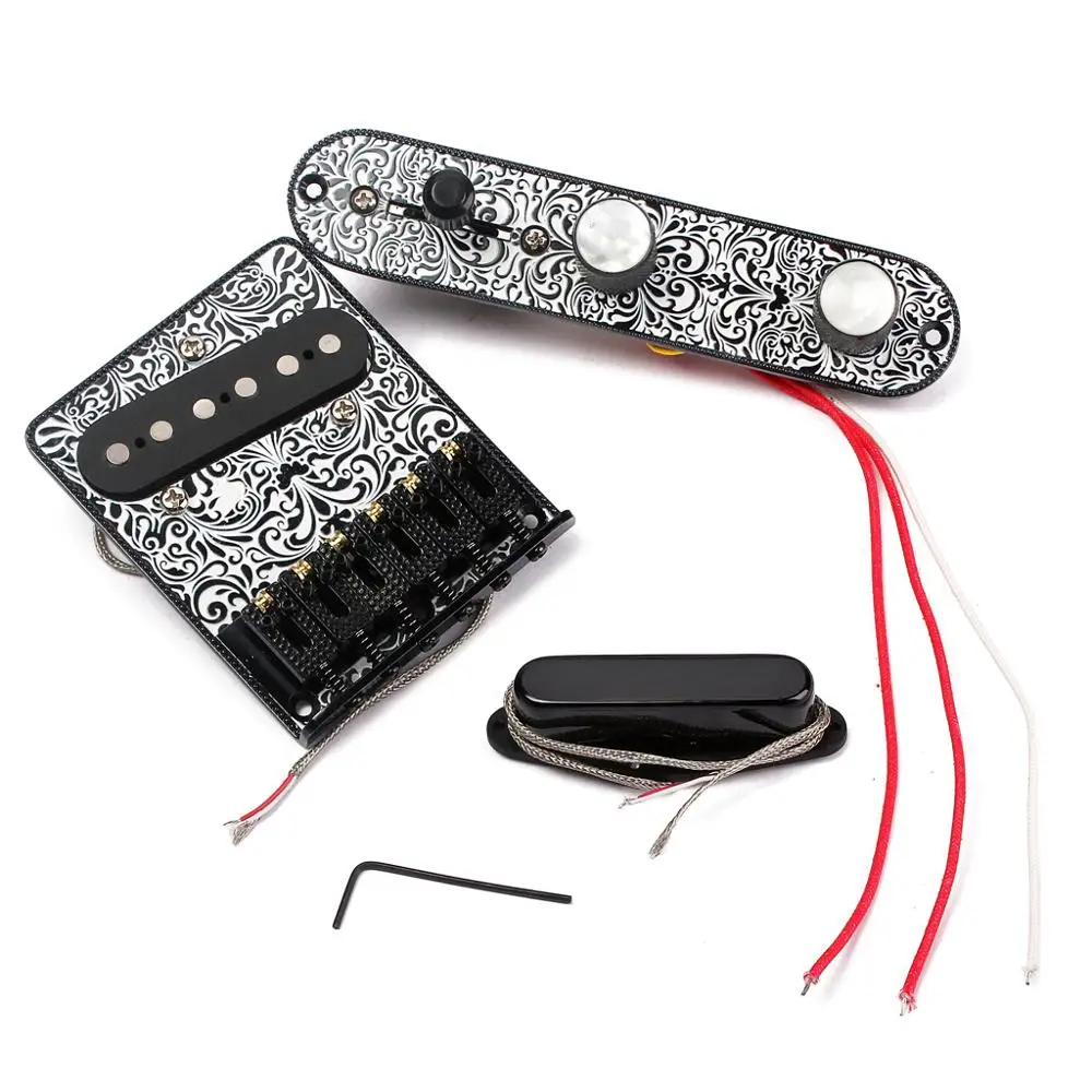 
GMA06 Custom Shop Telecaster Pickup And Bridge And Control Line Set Te le Tone Hand Wound 