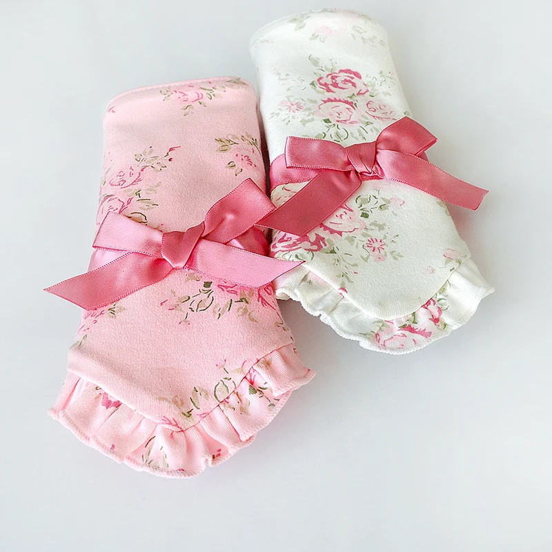 Регулируемый бант новорожденного ребенка нагрудники с принтом 100% хлопок Детские слюни полотенце бутик впитывающие Детские слюни нагрудники прокладочная салфетка