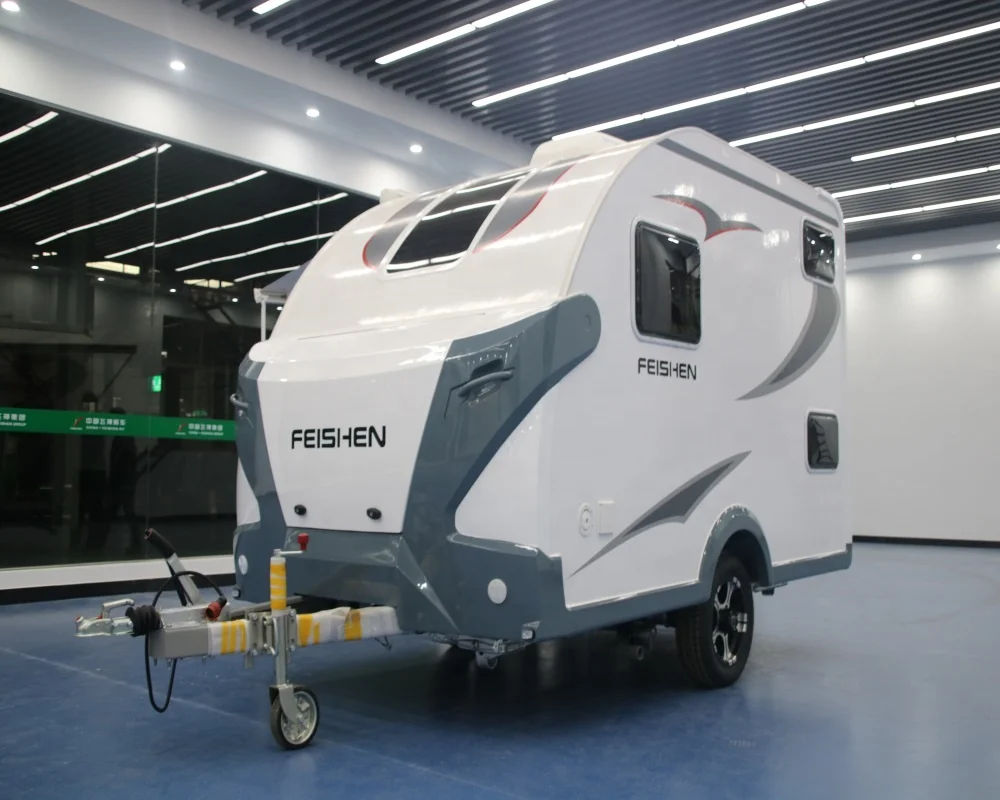 China Small RV Electric Motorhome Accessories Camper For Truck With Fridge Bathroom Toilet Bed Furniture Caravans Travel Trailer