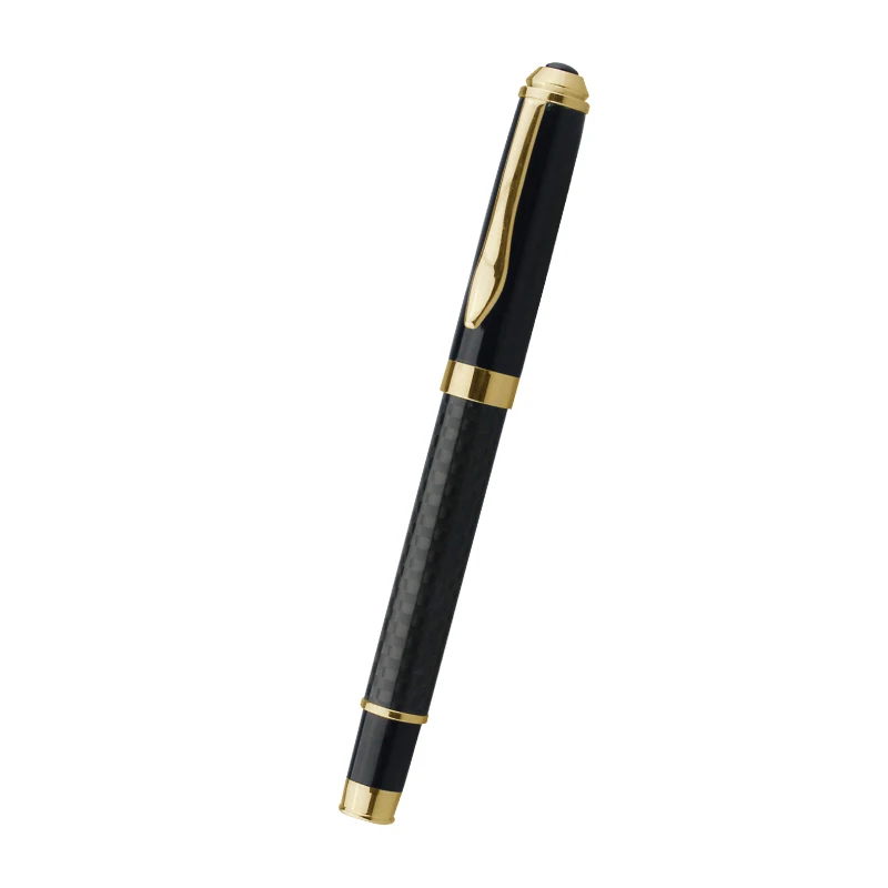 Luxury Business Gift Gold Carbon Fiber Ballpoint Pen Roller Pens With Custom Logo