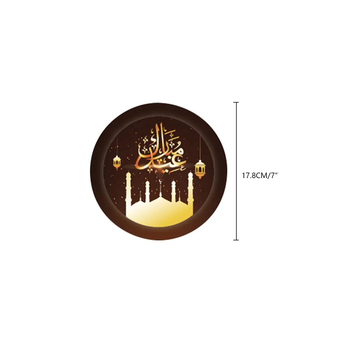 EID Decorations Supplies For  Muslin Ramadan EID Paper Plates Cups Tablecloth