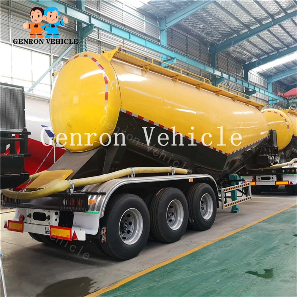 30-50m3 Bulk Cement Semi-Trailer for Sale 3 Axles Dry Powder Silo Tanker for Transporting Powdery Particles for Sale