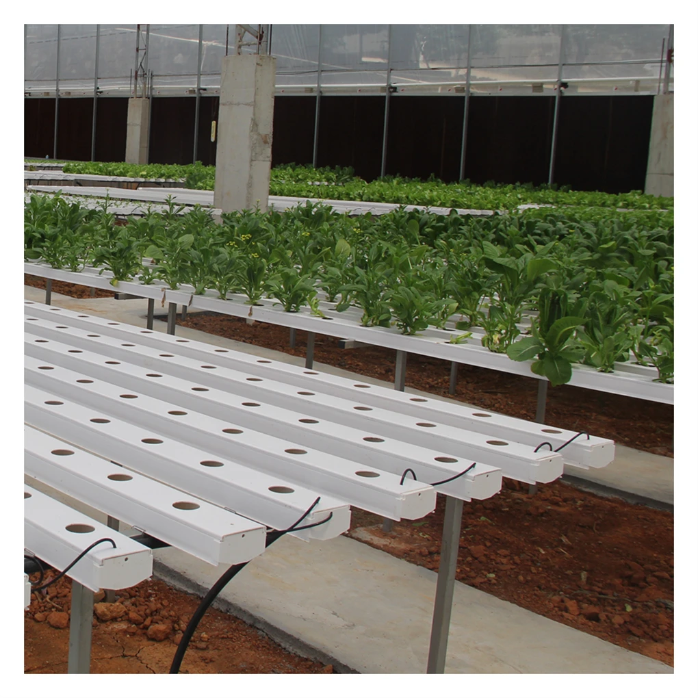Hot sale pvc channel hydroponic nft gully growing systems for vegetables