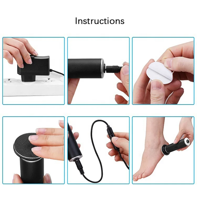 Latest Design Professional Salon Pedicure Callus Remover Polishing Electric Nail Foot Drill Machine Portable Nail Drill
