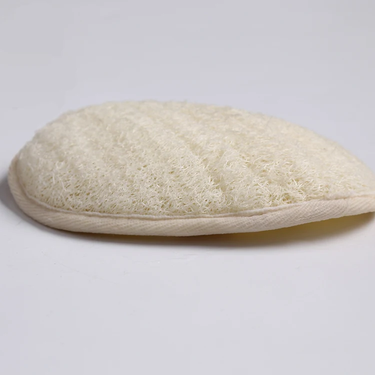 Natural Luffa and Terry Cloth Materials Loofah Sponge pad scrubber For face and body
