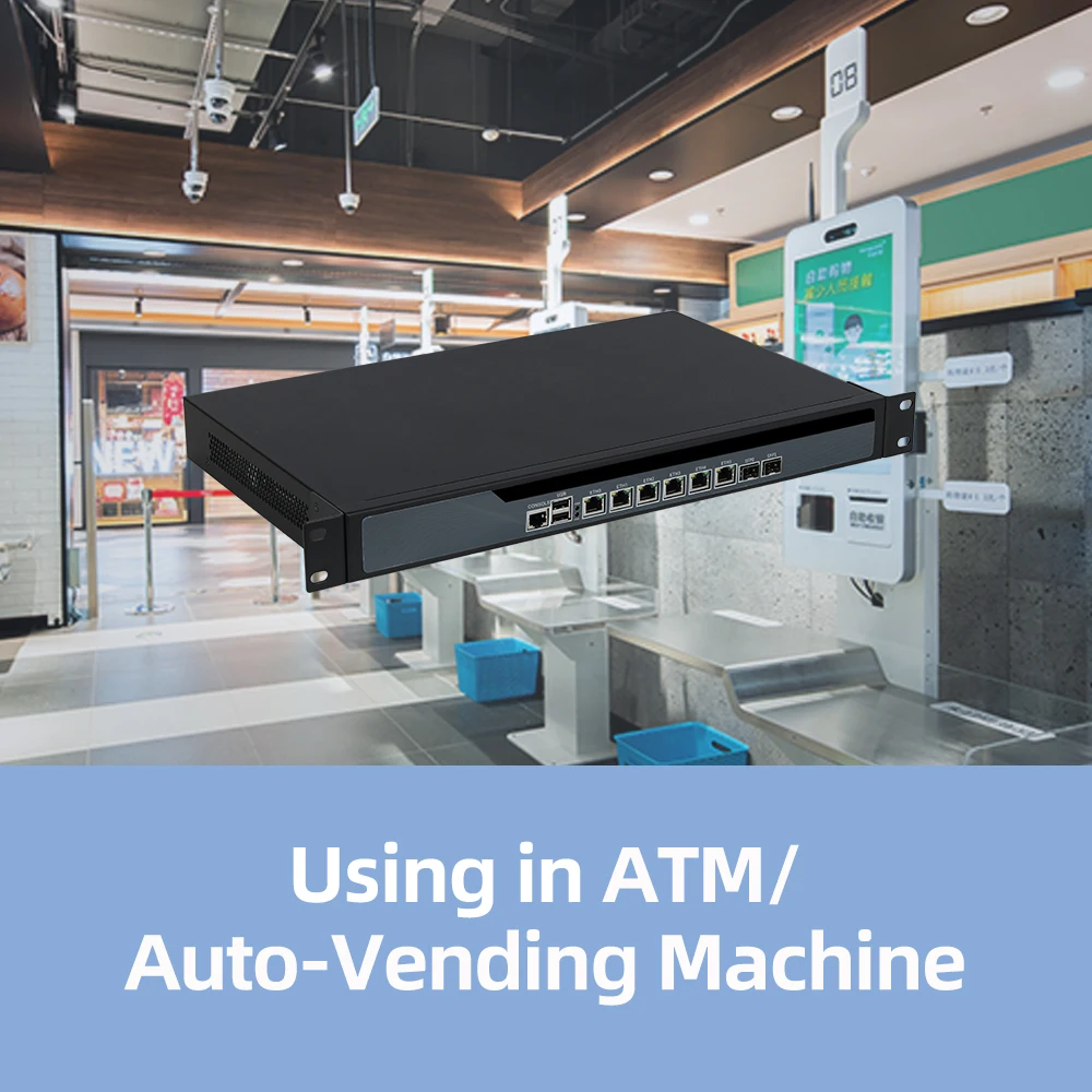 in-tel ce-leron 3865u 8GB DDR4 256GB mSATA 2 SFP Single Power 6 i211 I225 2.5GBE Lan pfSense VPN Firewall PC