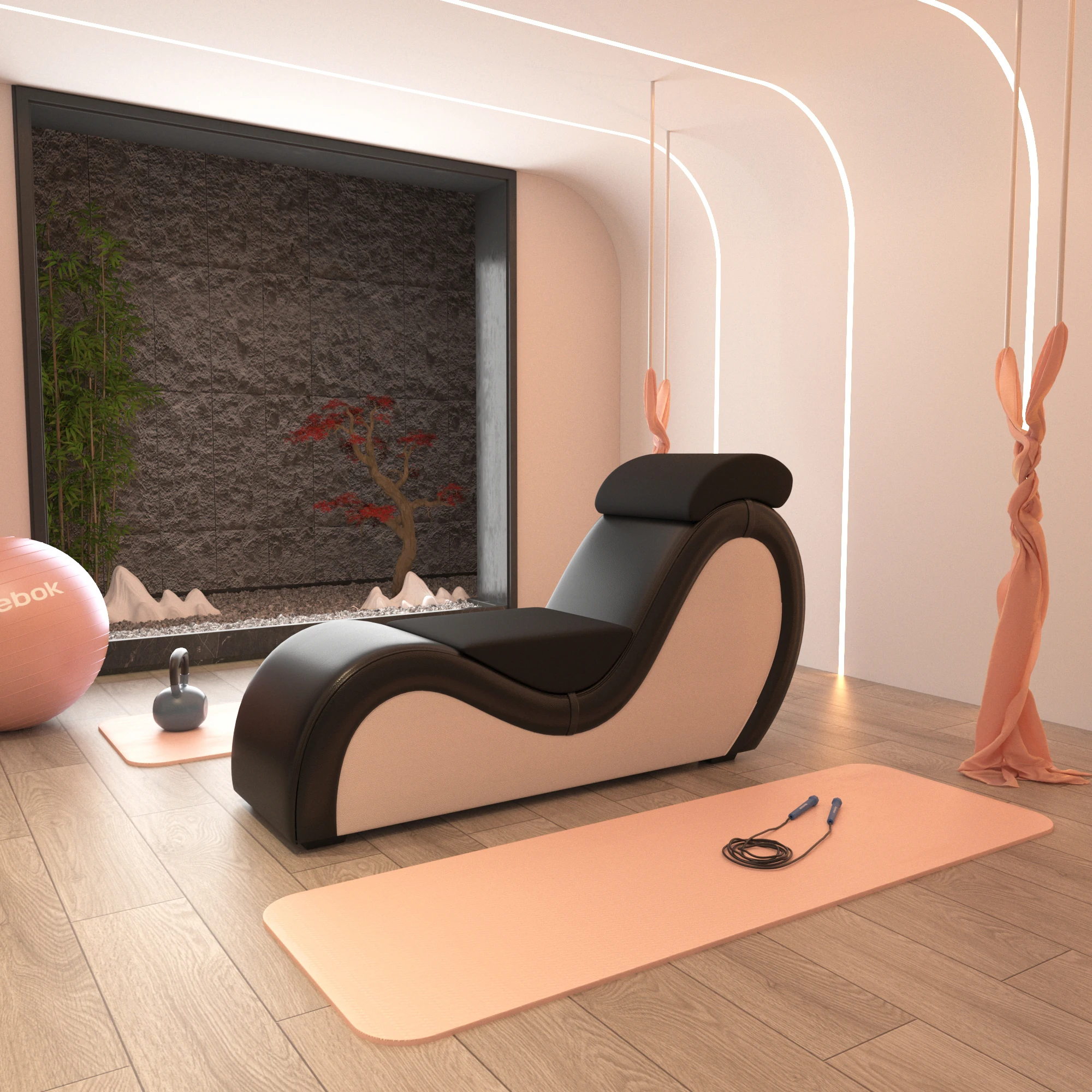 Black and white with lumbar pillow Making Love Chairs Sex Chair Relaxing Leisure Sleeping Living Room Furniture love Chair