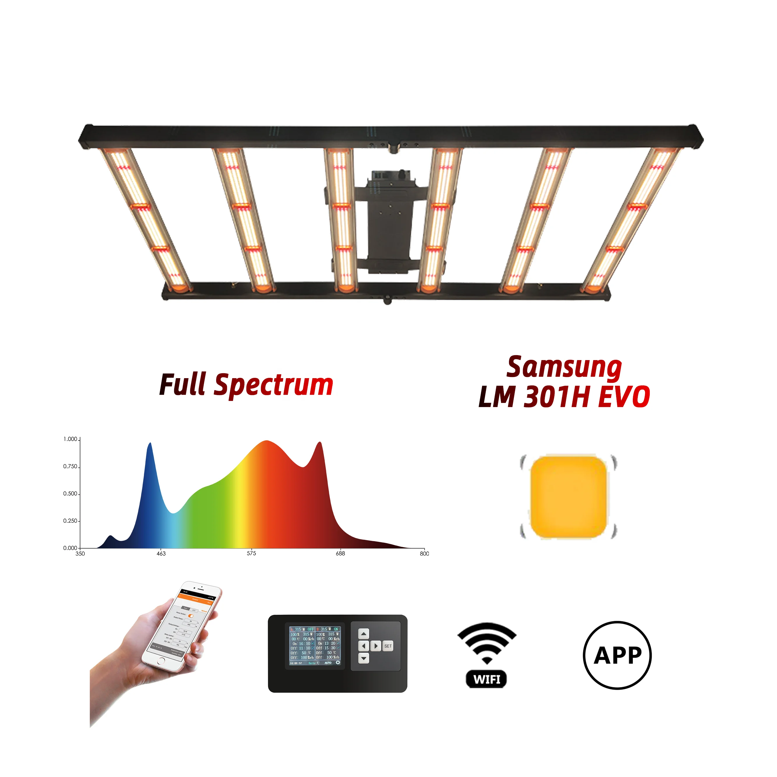 Скидка Samsung lm301H EVO диод, 320 Вт, 6 баров, светодиодный светильник полного спектра для выращивания теплиц и коробки для выращивания растений IP65