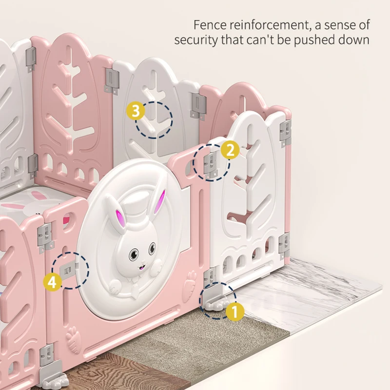 Trend toddler baby playpen with gates plastic baby fence kids playpen with slides and swings