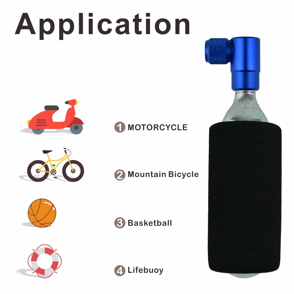 Customized Cycling Accessories Mountain Bicycle Tyre Air Pump CO2 Bike Inflator