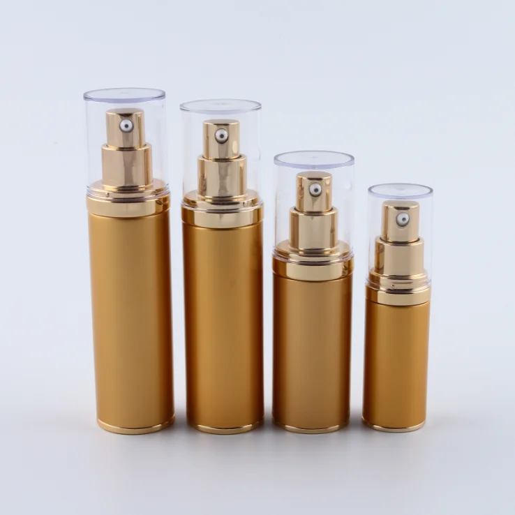Wholesale Pump Spray Airless Bottle Cosmetic 15ml 30ml 45ml 50ml aluminum Vacuum lotion Bottle