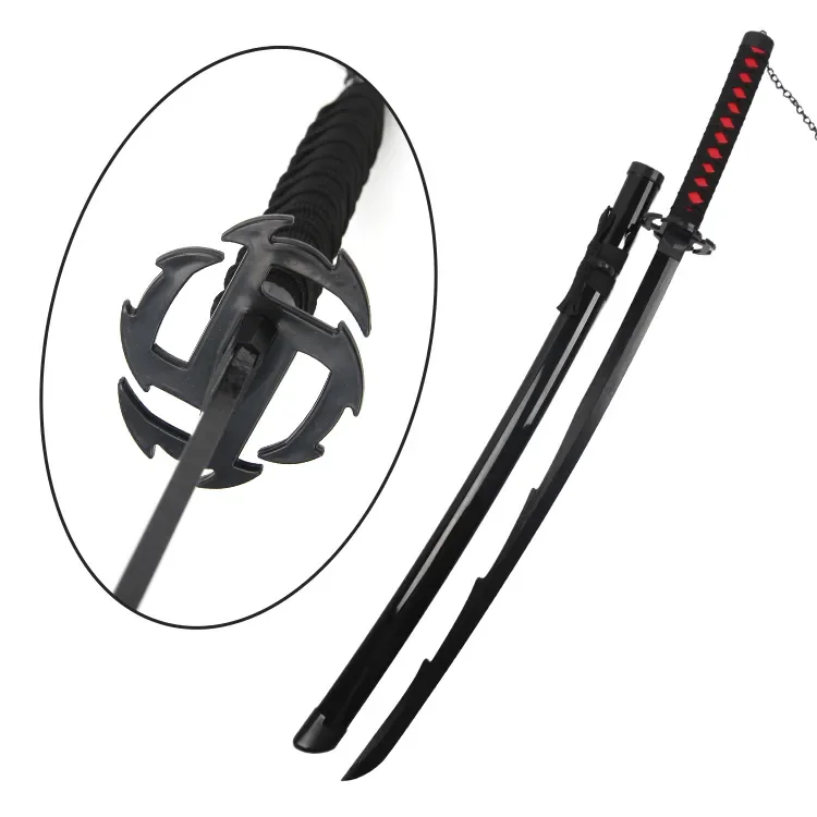 Wholesale 4 Styles Bleach 104cm Kurosaki Ichigo Zangetsu Sword Anime Role Play Games Toy Katana Swords For Cosplay Playing Boys