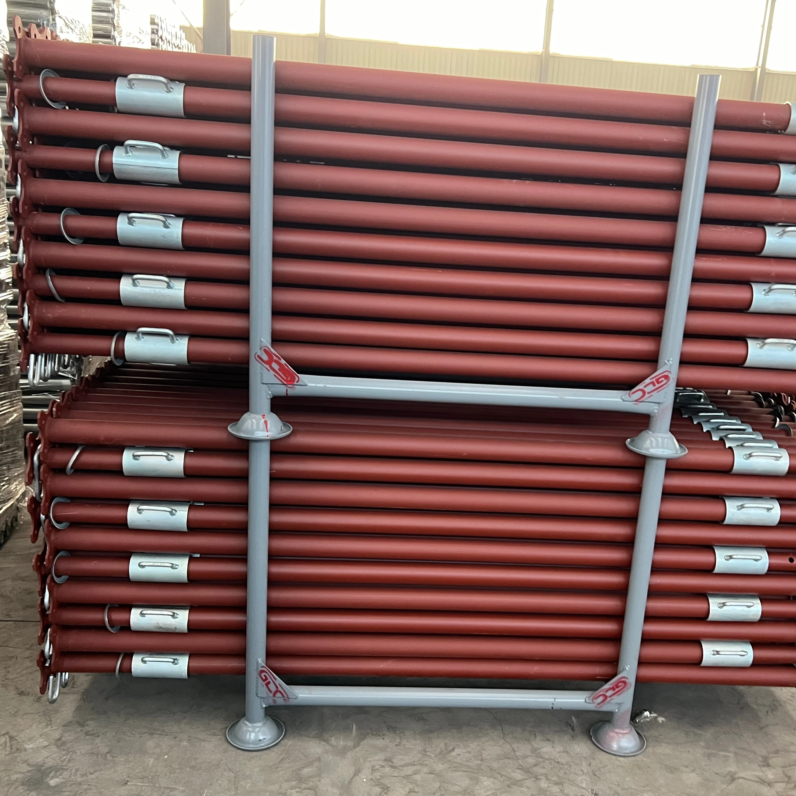Height telescopic metal props scaffolding jack concrete slab push pull rod steel shoring props